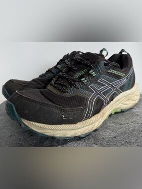 ASICS Gel Venture 9 Black Teal Tennis Shoes Sneakers 8